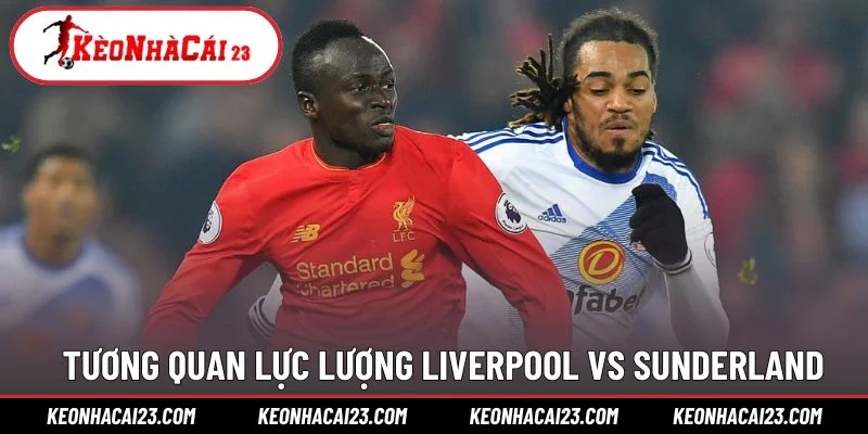 Tương quan lực lượng Liverpool vs Sunderland